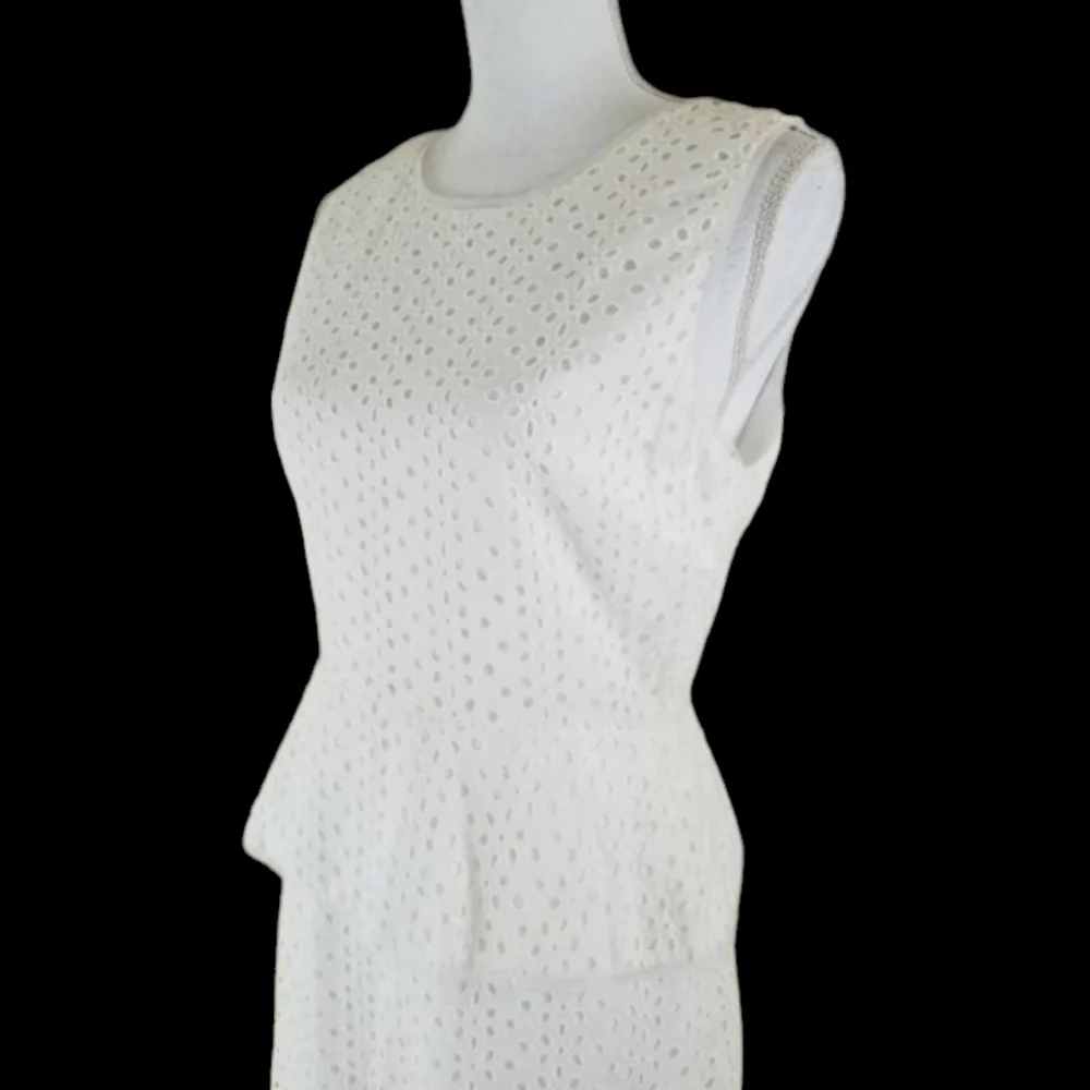 Max & Cleo~Women's Size 8~White Lace A-Line Career Ware to Work Dress NWT $128.0